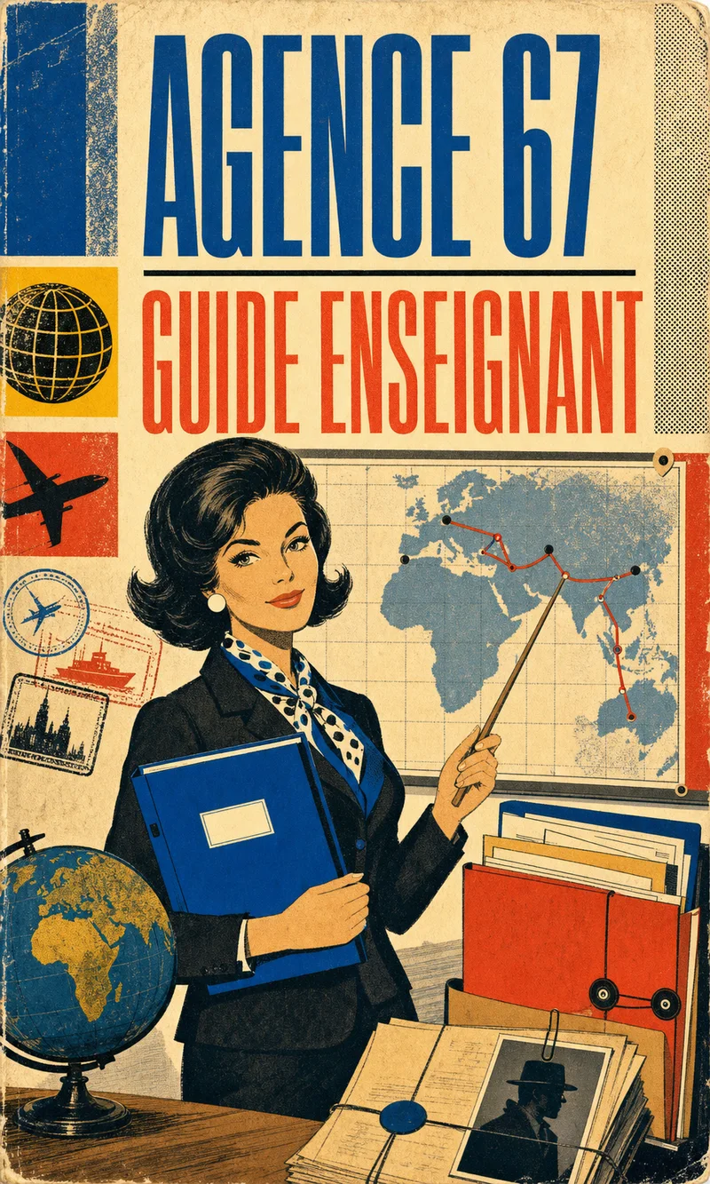 Couverture illustrée Agence 67 — Guide enseignant